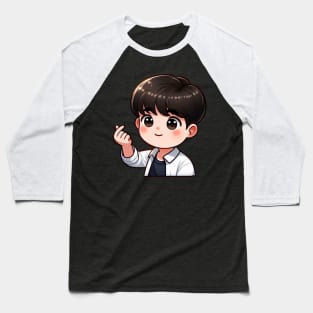 Cool Guy Korean Finger Hearts Kpop Baseball T-Shirt